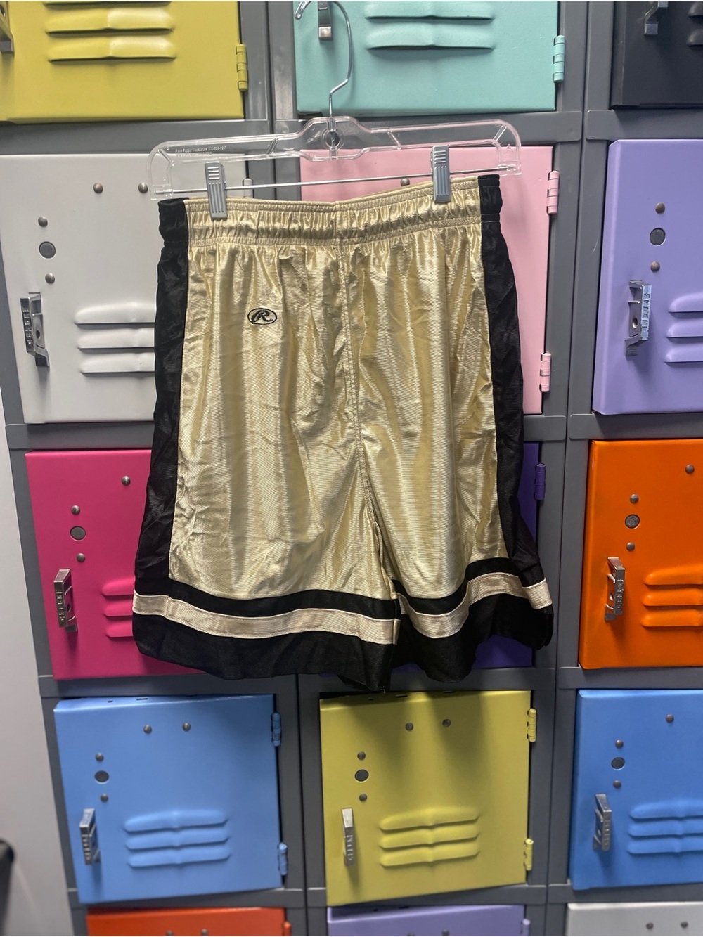 Rawlings Gold and Black Athletic Shorts